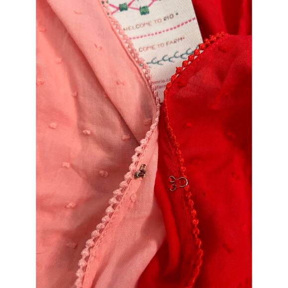 FARM RIO X ANTHROPOLOGIE Color blocked Wrep Blouse Pink/Rose Sz S NWT - Picture 10 of 13